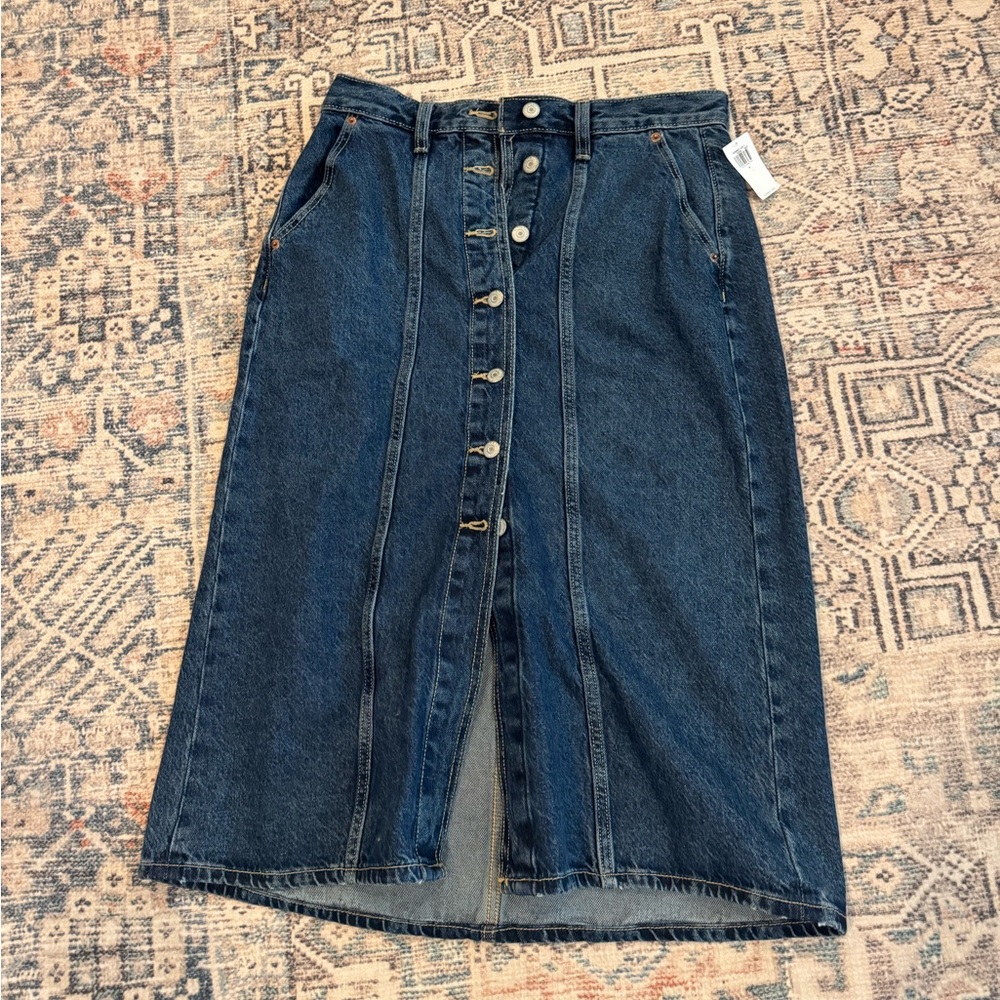 Old Navy Dark Blue Denim Skirt